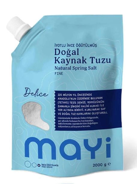 MAYİ DOĞAL KAYNAK TUZU 2 KG (İNCE ÖĞÜTÜLMÜŞ)