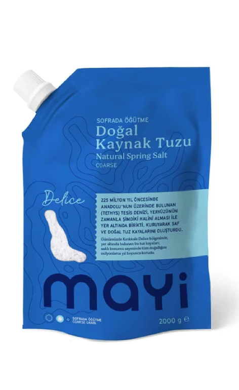 MAYİ DOĞAL KAYNAK TUZU 2 KG (KALIN ÖĞÜTÜLMÜŞ)